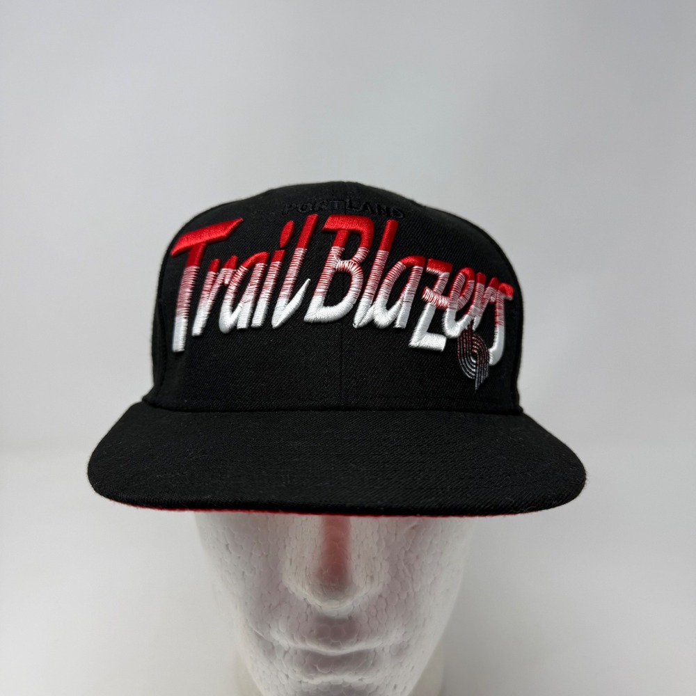 Portland Trail Blazers‎ New Era Hardwood Classics Snapback Hat Black Red OSFM